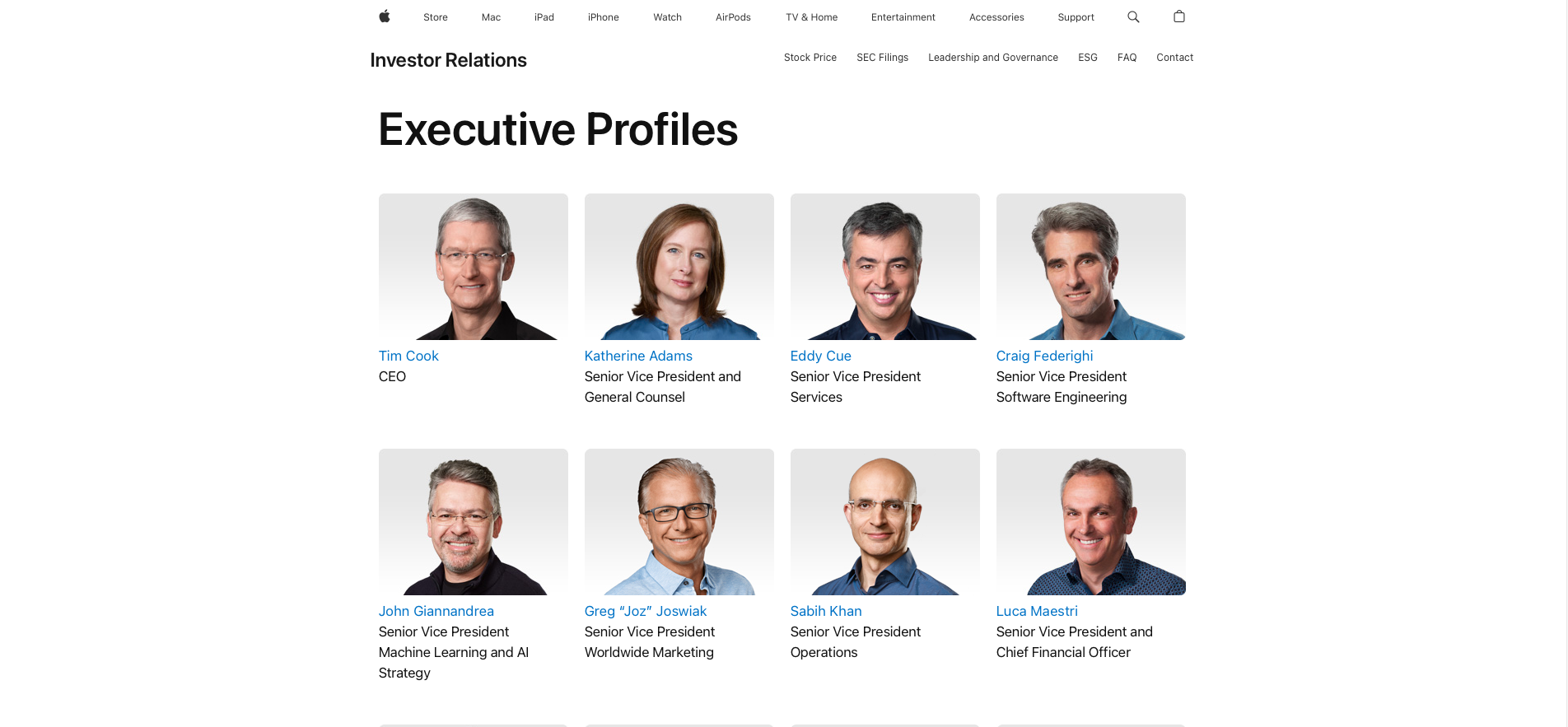 Gobierno Corporativo de Apple